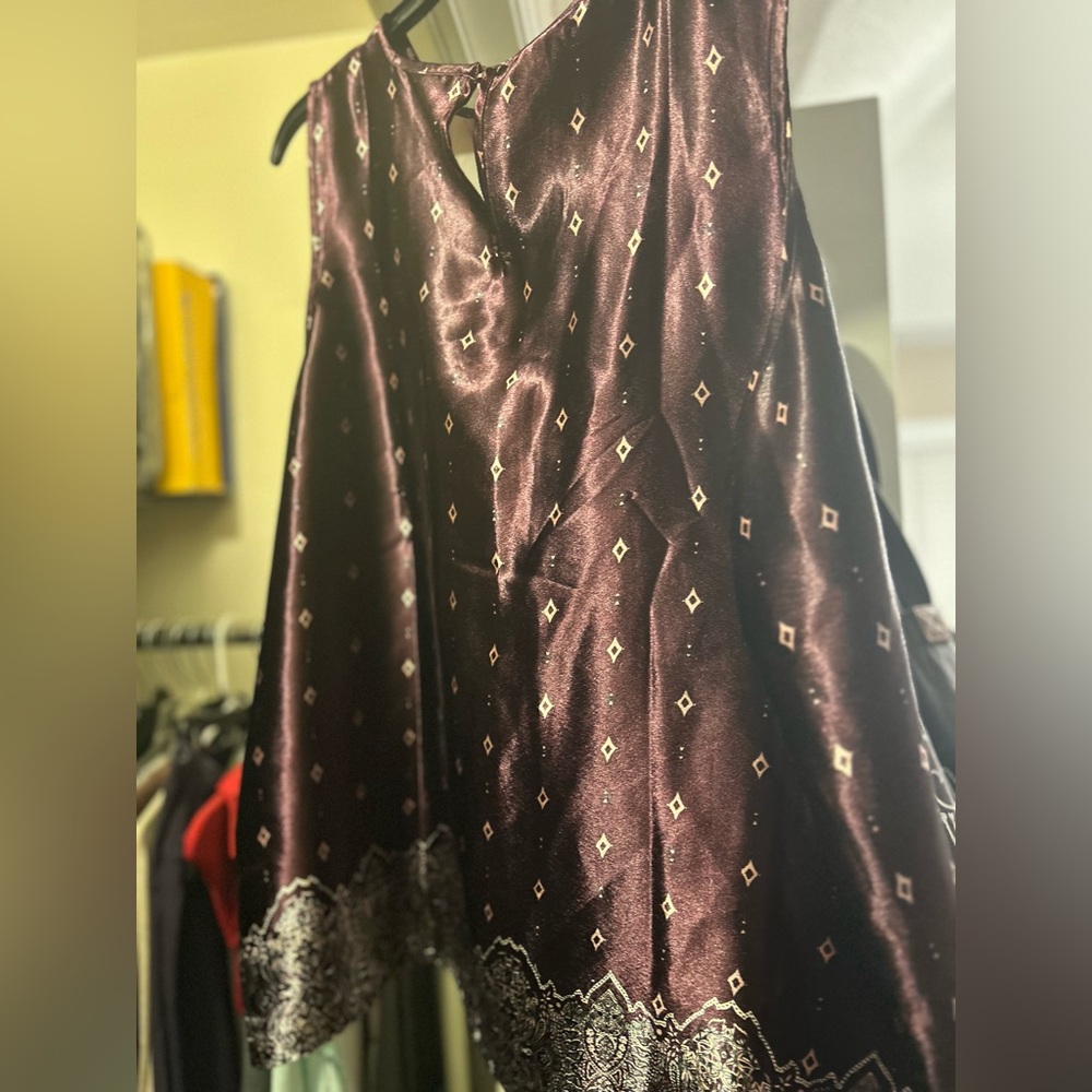 Satin sleeveless business casual top from Maurices.